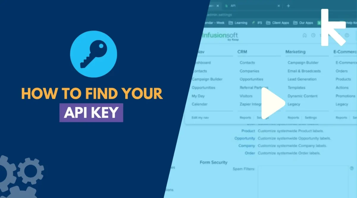 How To Find Your Keap Infusionsoft API Key