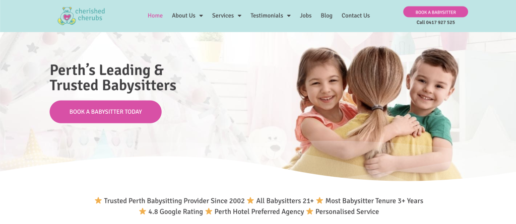 Cherished Cherubs Babysitting Website