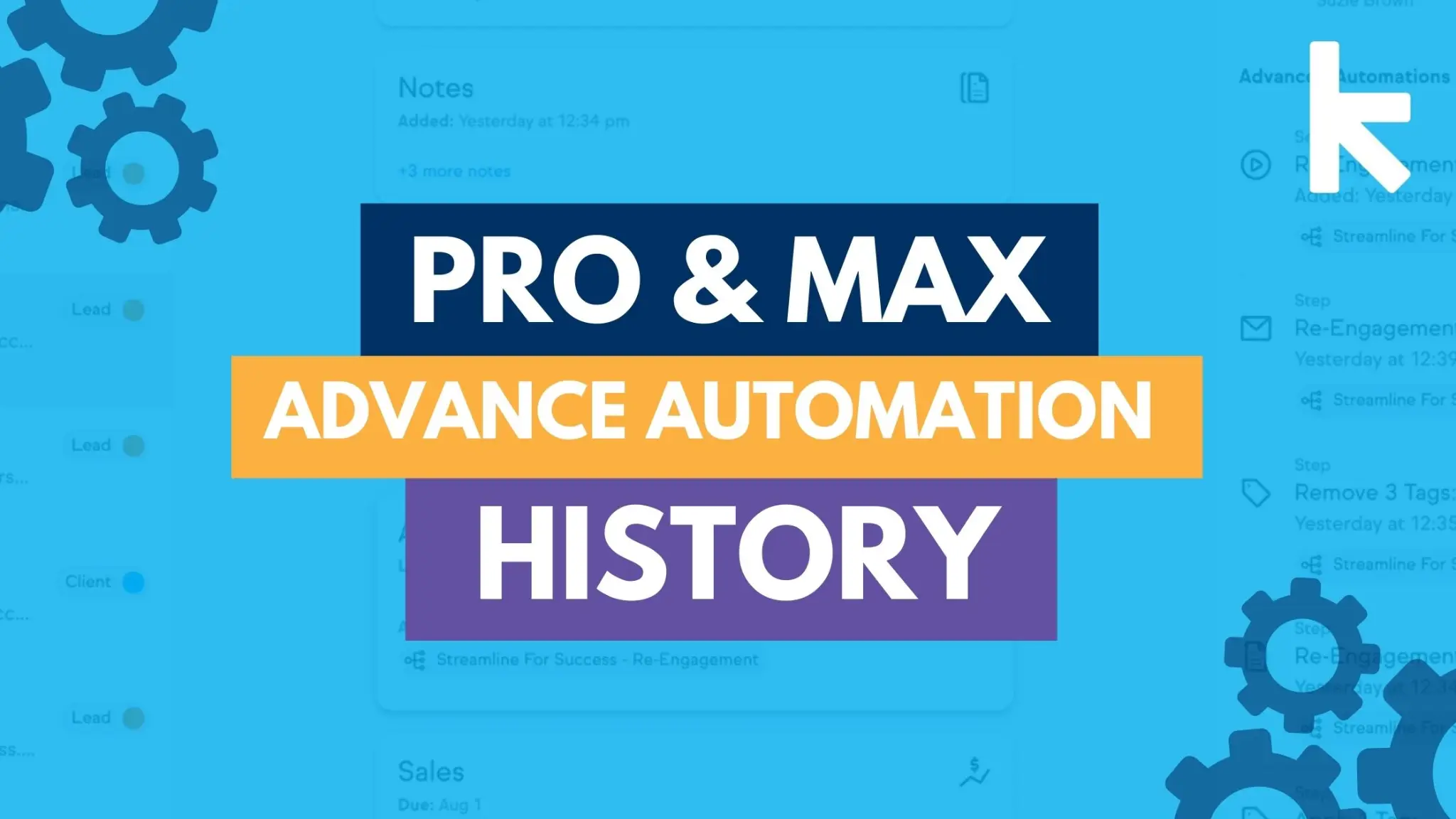 Keap Pro Max Advanced Automation History