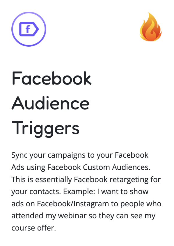 PlusThis Facebook Audience Triggers